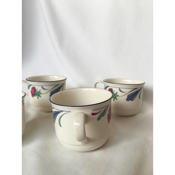 Lenox POPPIES ON BLUE Tea Cup (4 Four) Made in USA (eV 3) - Picture 4 of 9